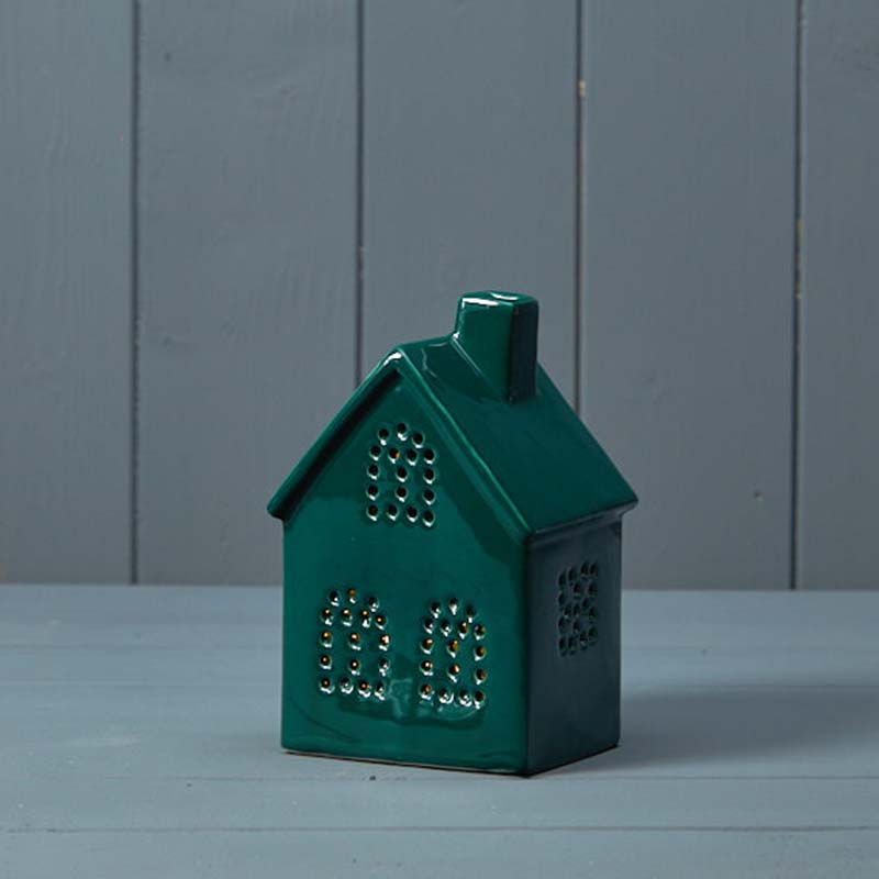 Light Green Ceramic LED House detail page